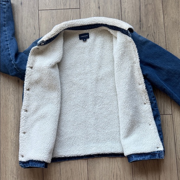 J. Crew Blue Denim Jacket with Cream Sherpa Lining Women’s XL - Picture 9 of 13